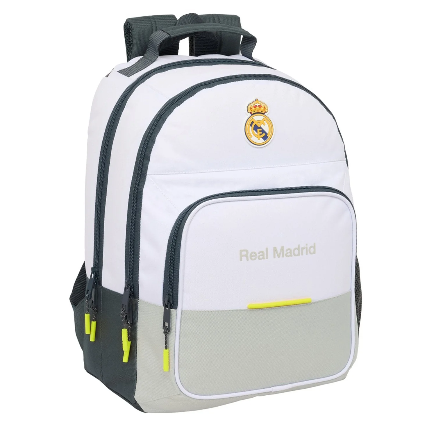 Mochila Adaptable 3 Cremalleras Blanco/Negro