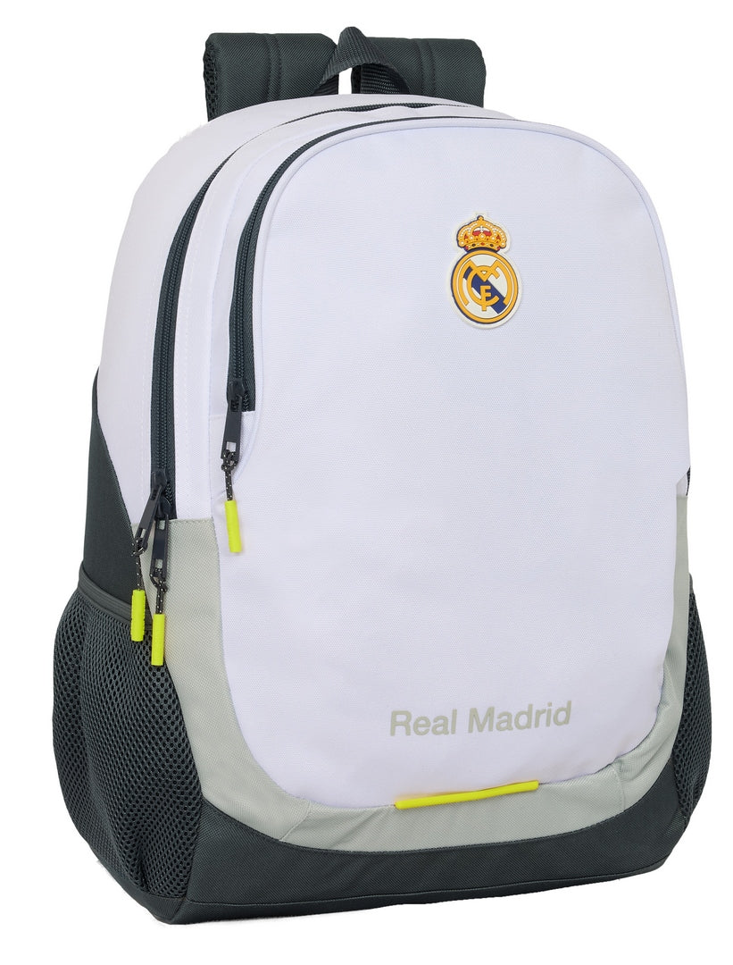Mochila Adaptable Doble Cremallera Blanco/Negro