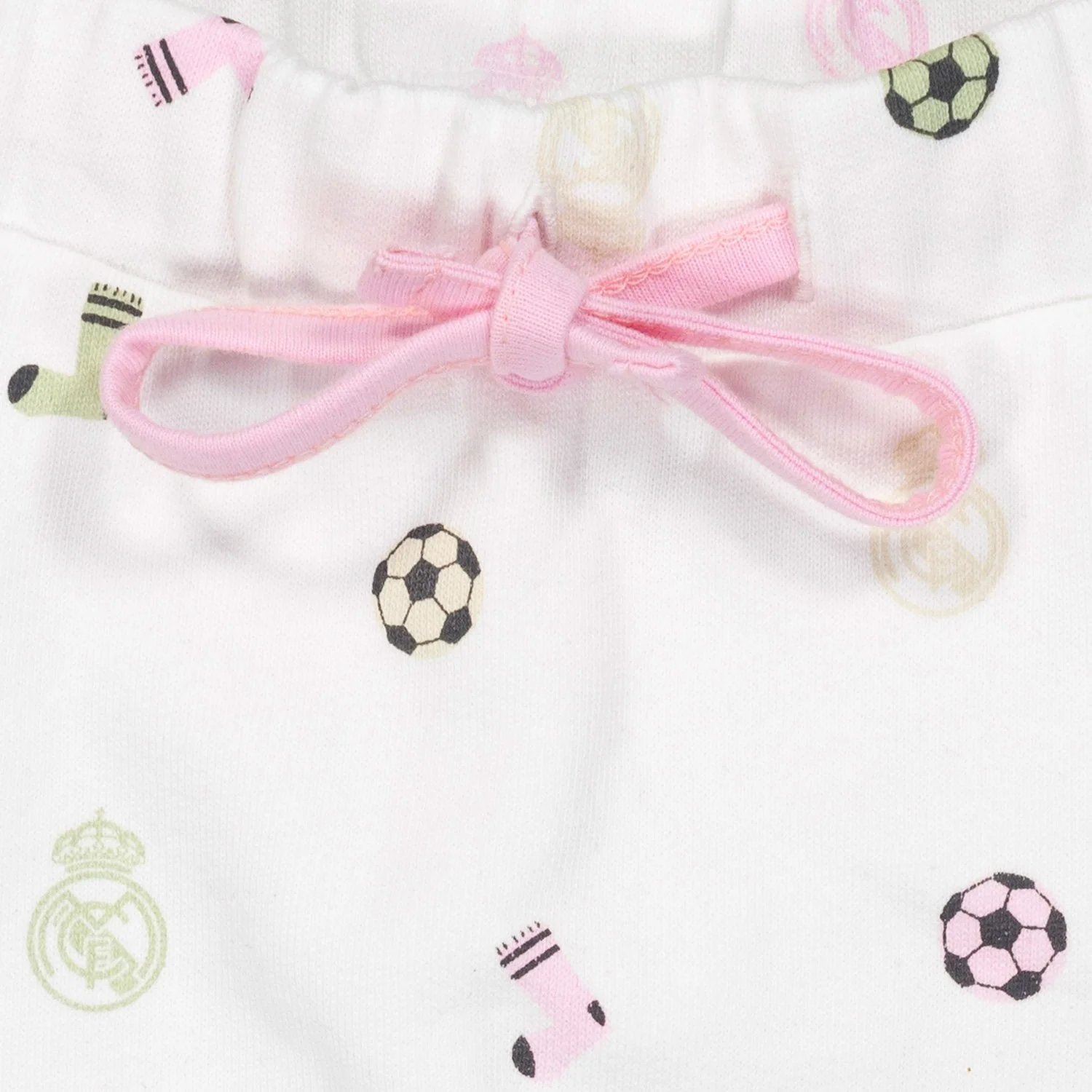 Set Pantalones y Camiseta Bebé Rosa/Blanco Real Madrid - Image 4