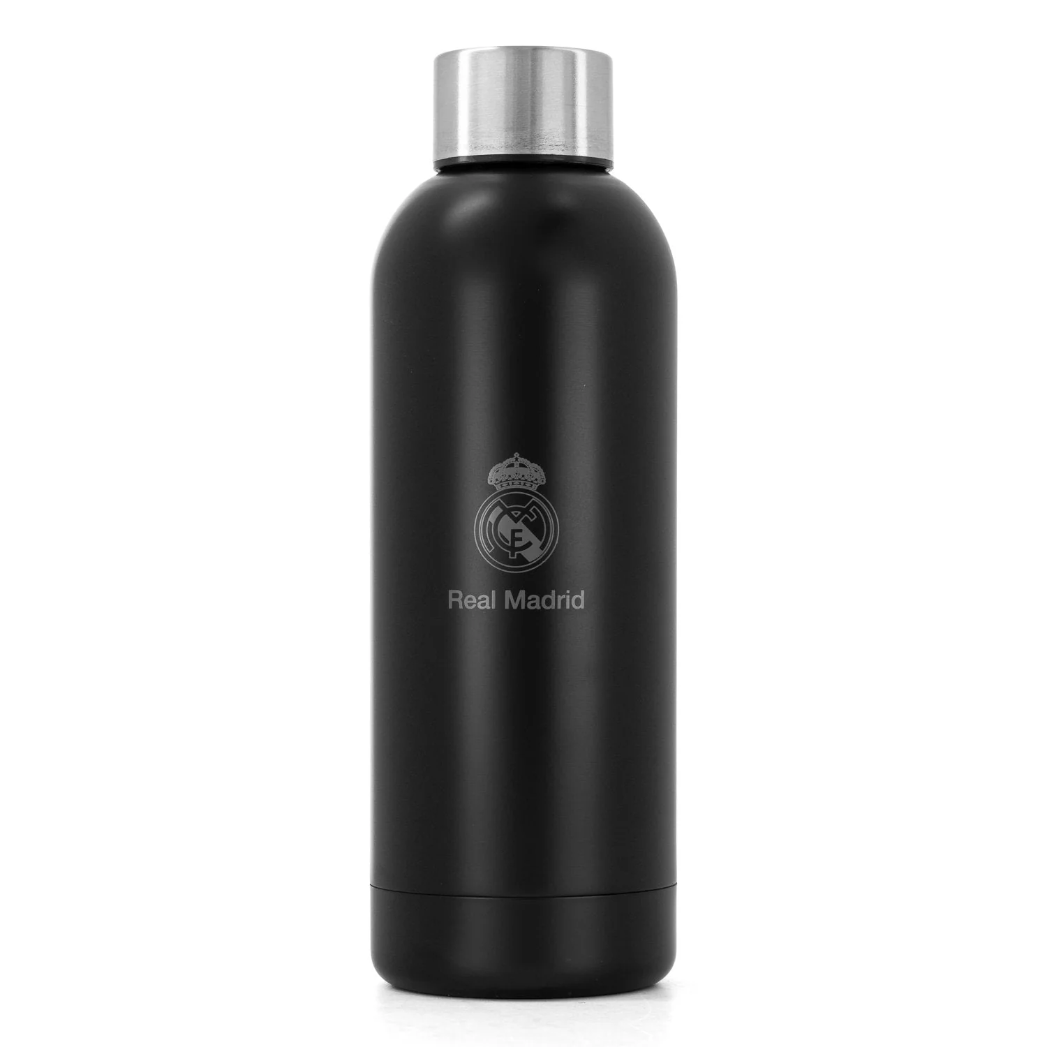 Botella Termo Acero Inox Premium 500ml Negra Real Madrid