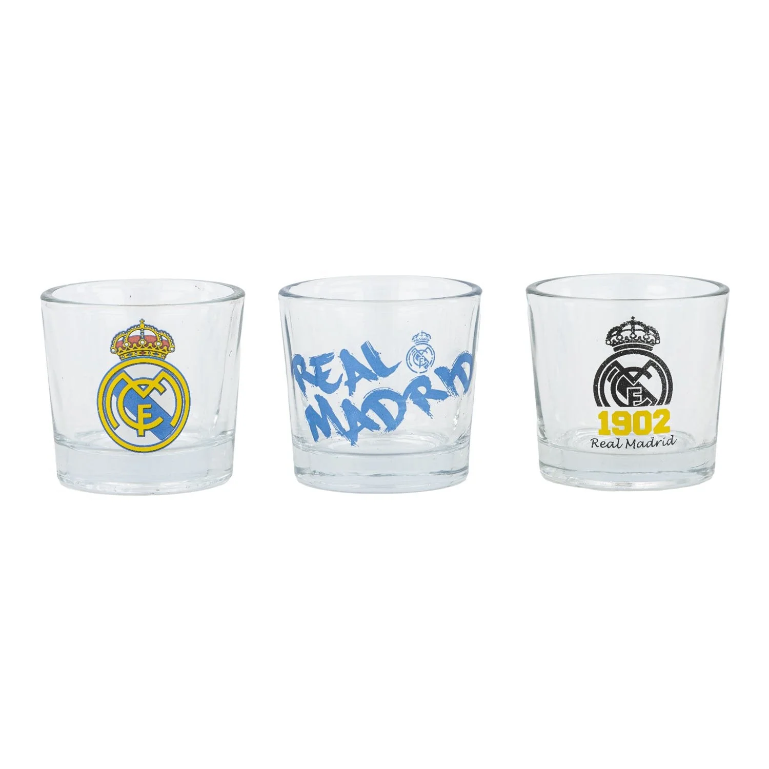 Pack 3 Vasos Chupito 50ml Real Madrid