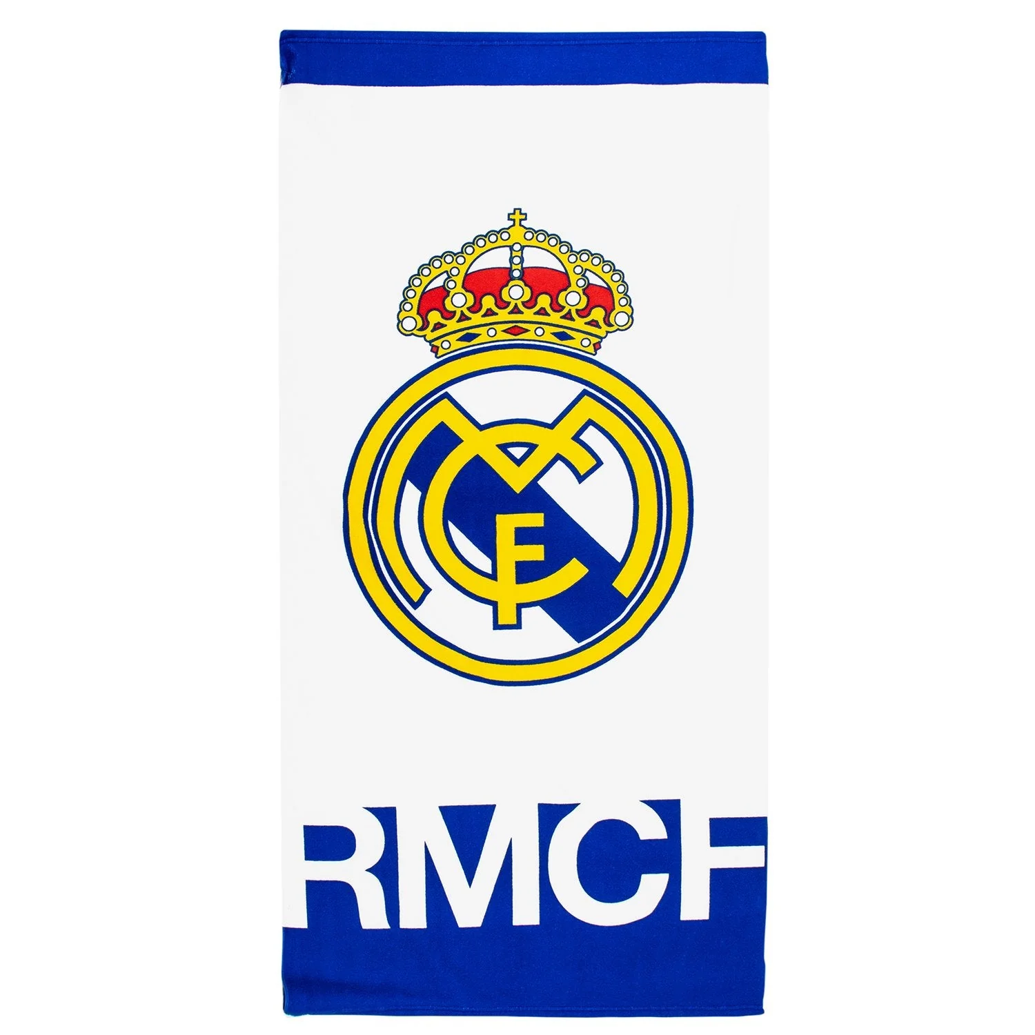 Toalla de Microfibra Blanca/Azul
