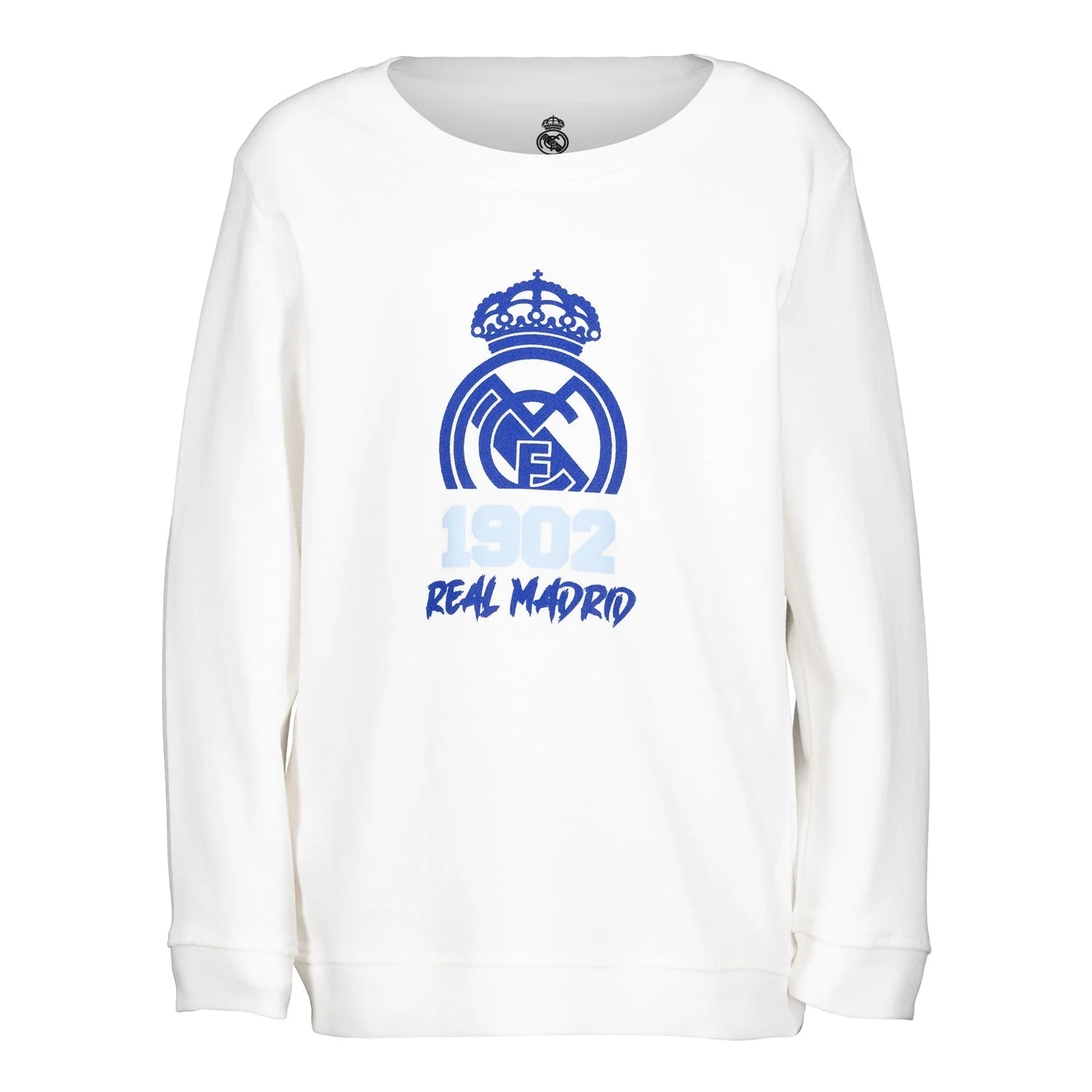 Sudadera Cuello Redondo Infantil Estampacion 1902 Blanco/Azul