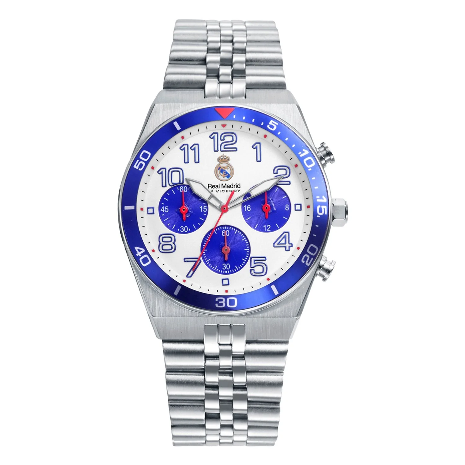 Reloj Hombre Acero Viceroy Plateado Dial Blanco/Azul