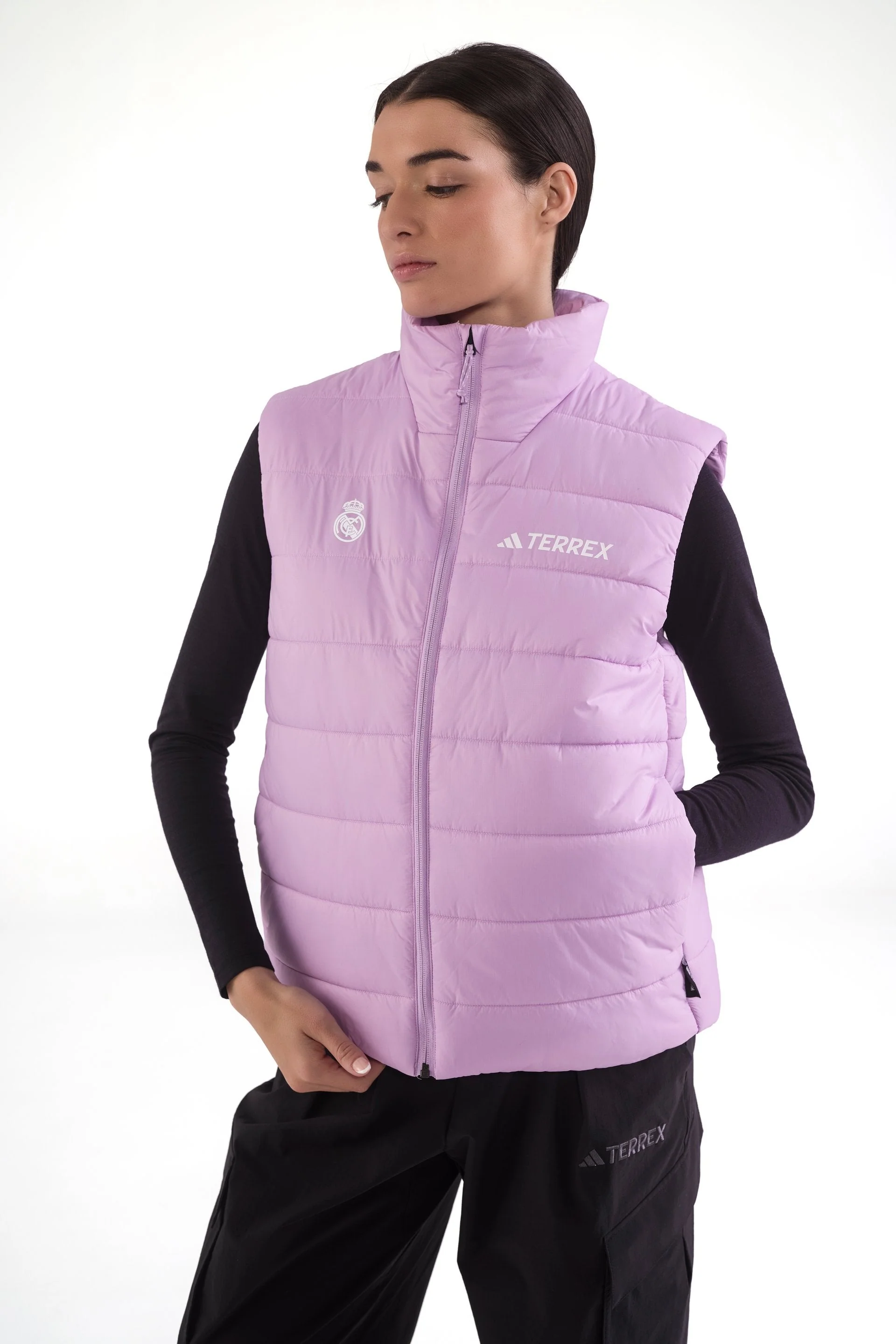 Chaleco Impermeable Mujer adidas Terrex CLIMAWARM Rosa - Image 4