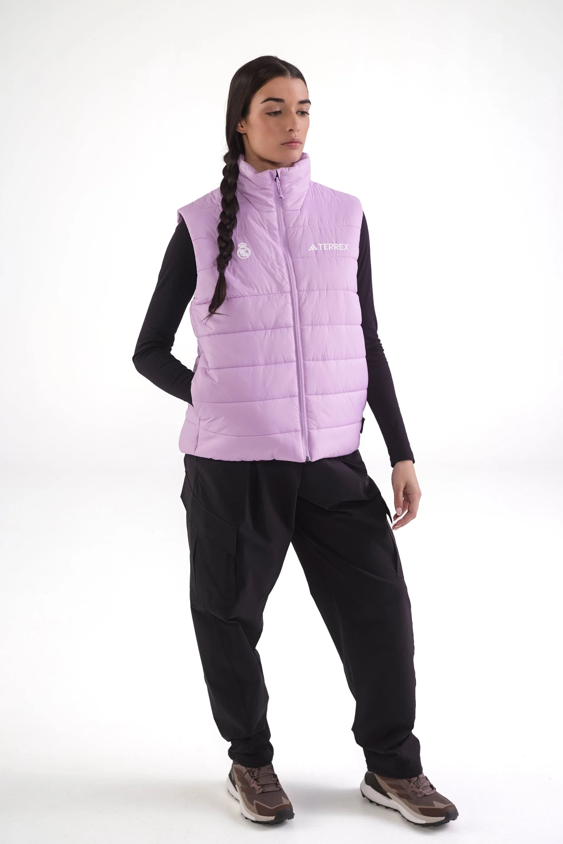 Chaleco Impermeable Mujer adidas Terrex CLIMAWARM Rosa - Image 5