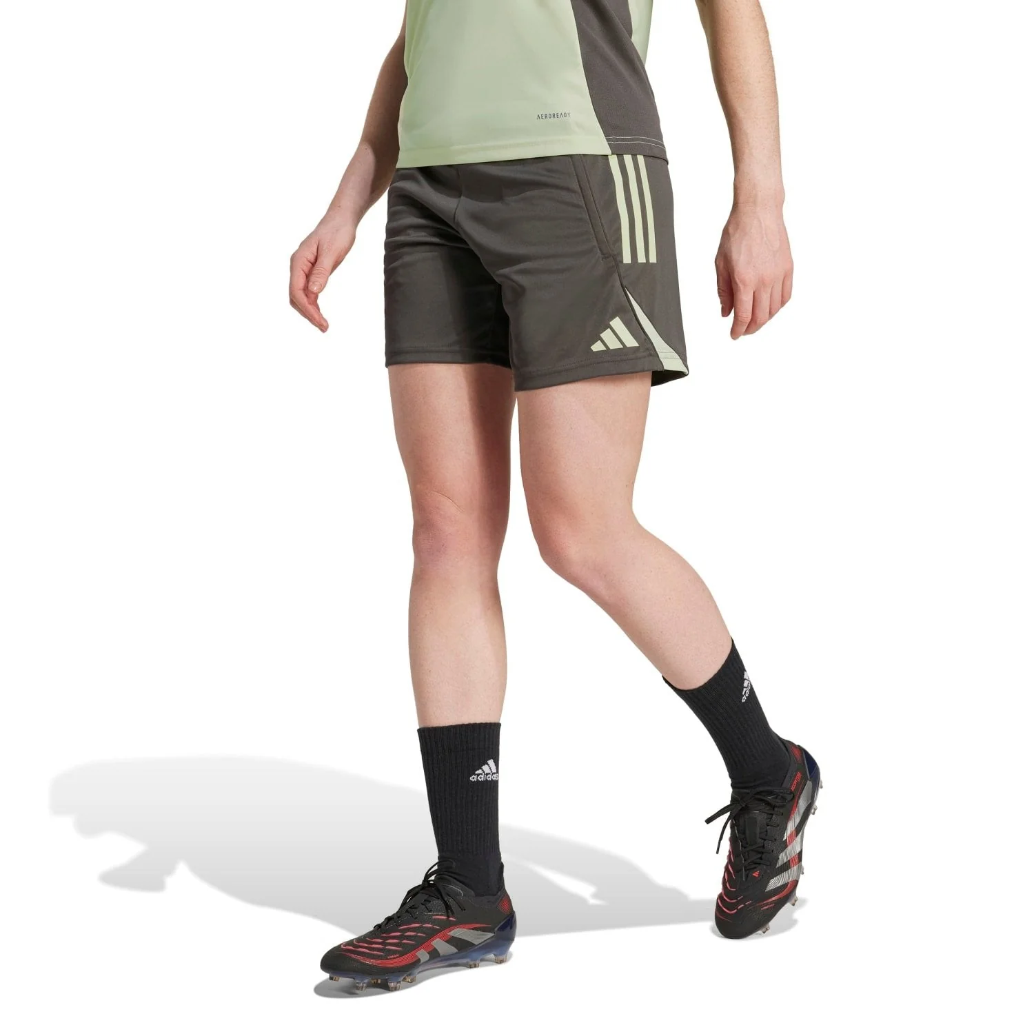 Pantalones Cortos Mujer adidas Entrenamiento 25/26 Caqui Oscuro - Image 7
