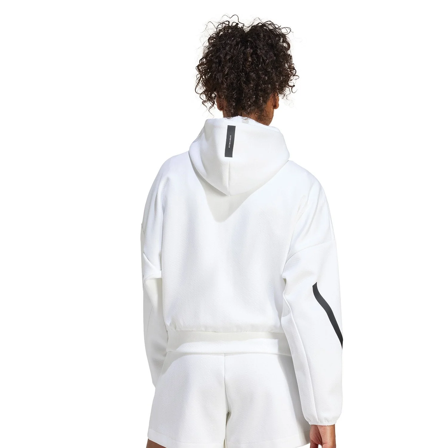 Chaqueta Cremallera Mujer adidas Real Urban Blanca - Image 3