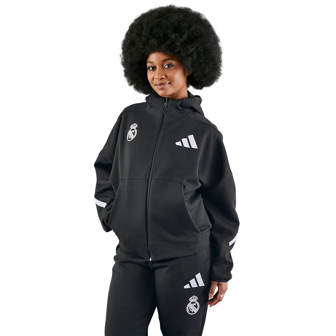 Chaqueta Cremallera Mujer adidas Real Urban Negra - Image 4