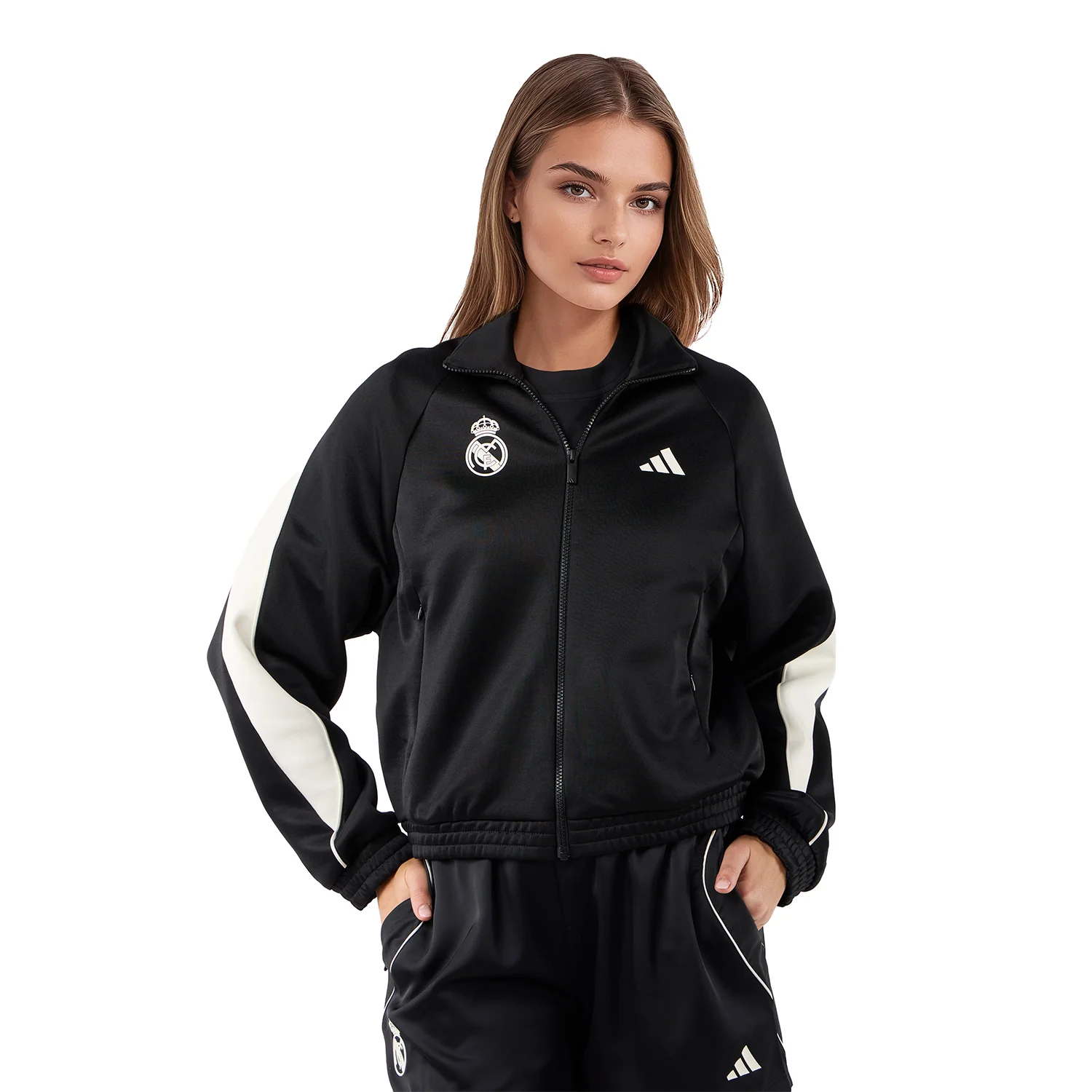 Chaqueta Chándal Mujer adidas Stadium Negra - Image 3