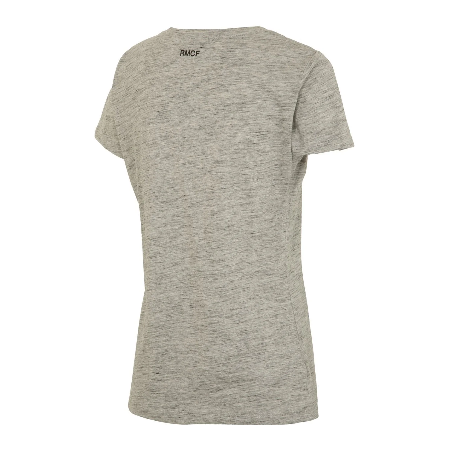 Camiseta Escudo Gris/Negro Melange Mujer Real Madrid - Image 3
