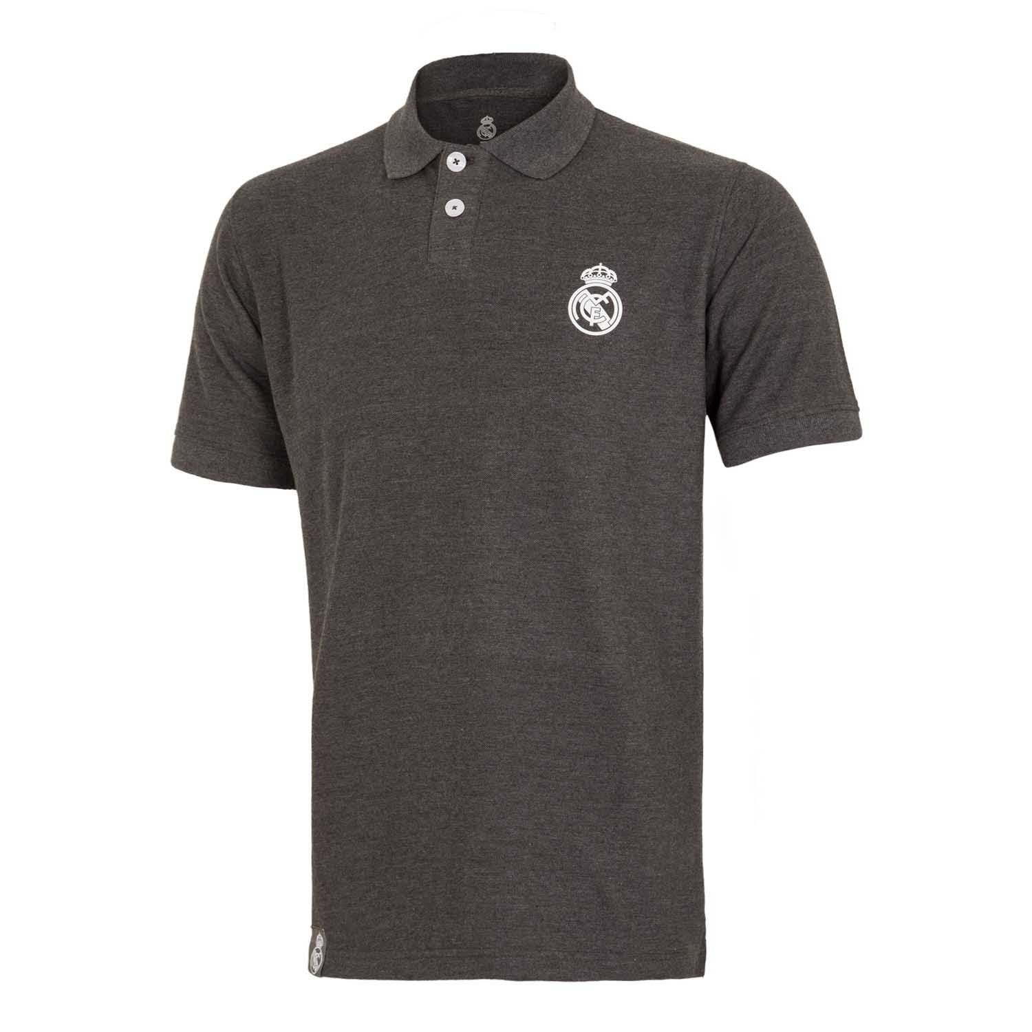 Polo Gris Oscuro Hombre Escudo Monocolor Essentials