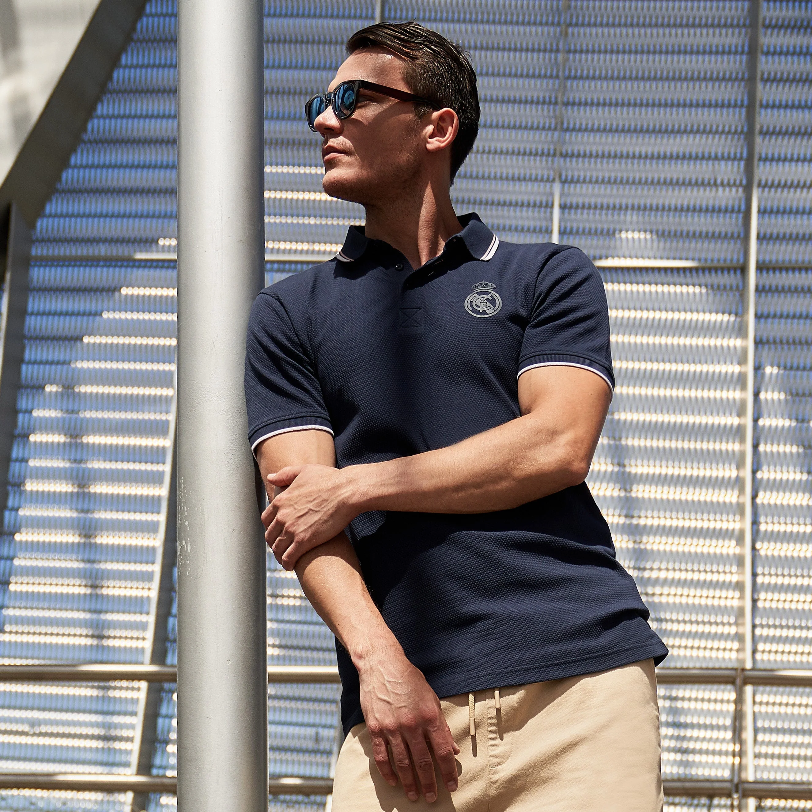 Polo Sakura Hombre Tejido Estructura Azul - Image 5