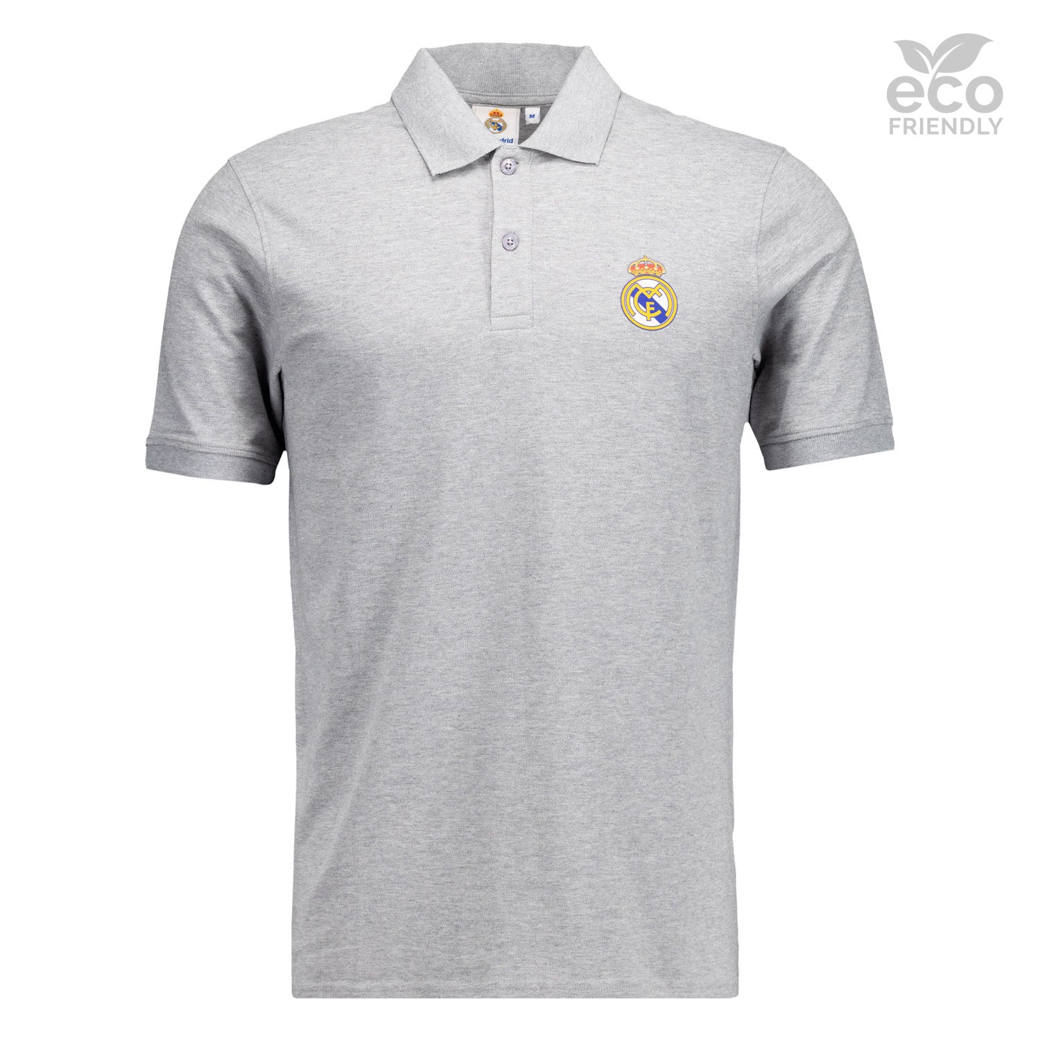Polo Gris Hombre ECO Essentials Real Madrid Escudo Color