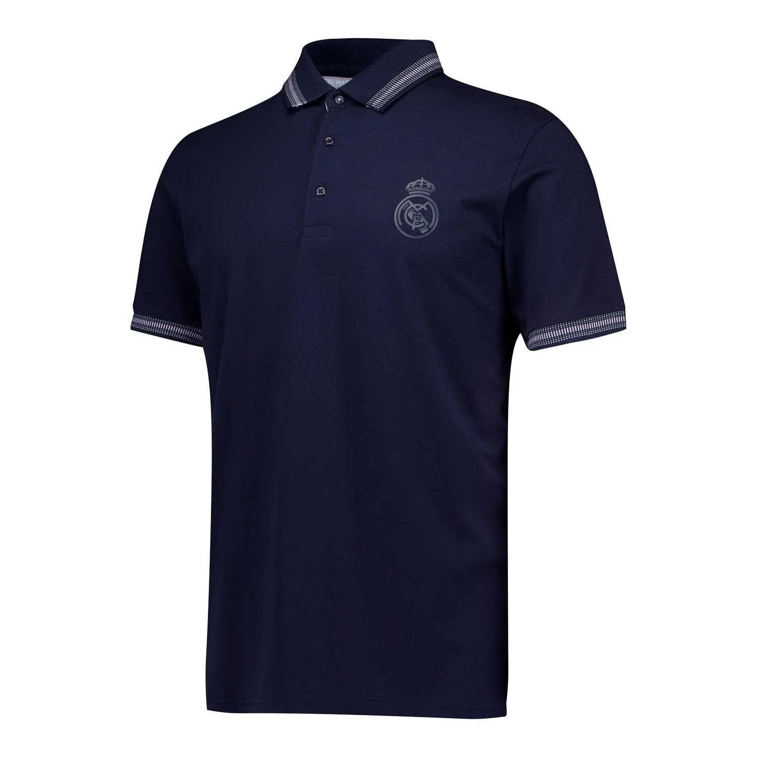 Polo Hombre Rayas Tonales Azul Marino Real Madrid - Image 2