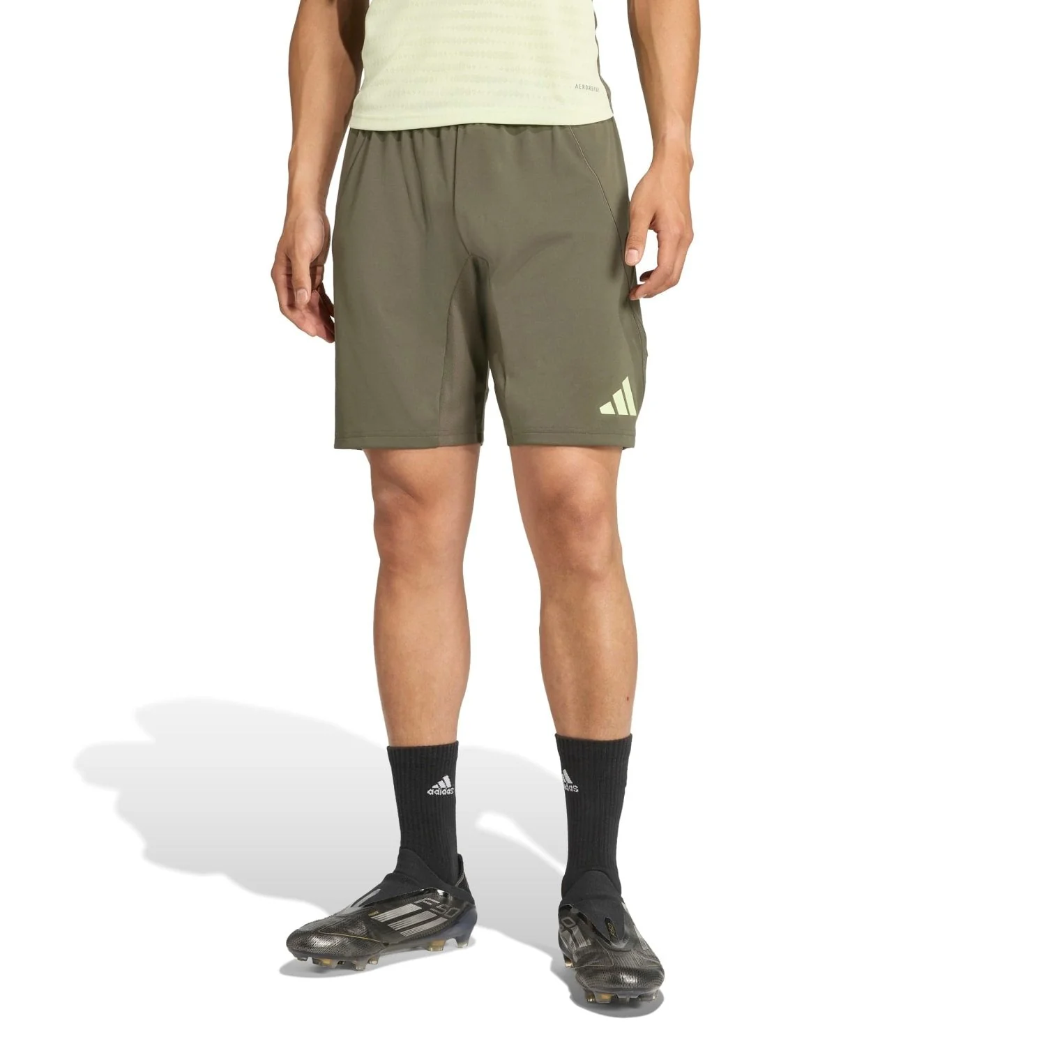 Pantalones Cortos Pro Hombre adidas Entrenamiento 25/26 Caqui Oscuro - Image 5