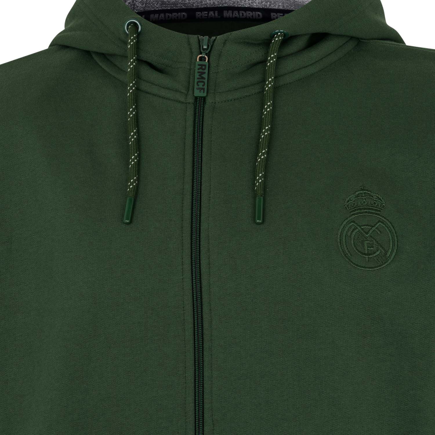 Sudadera Cremallera Tonal Hombre Verde Real Madrid - Image 4