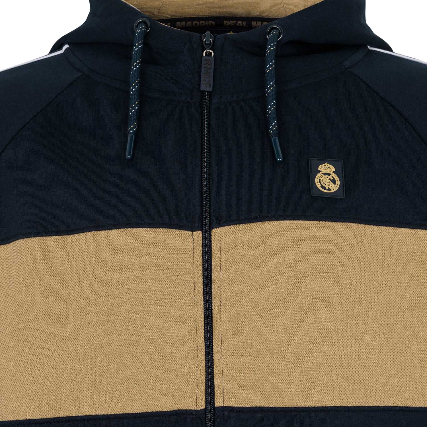 Sudadera Cremallera Hombre Azul Marino/Beige Real Madrid - Image 3