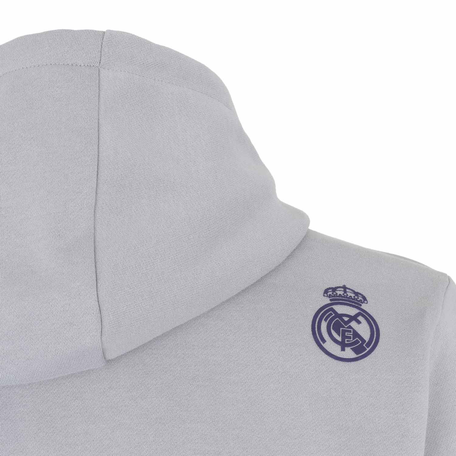 Sudadera Capucha Hombre Texto Gris/Morado - Image 2