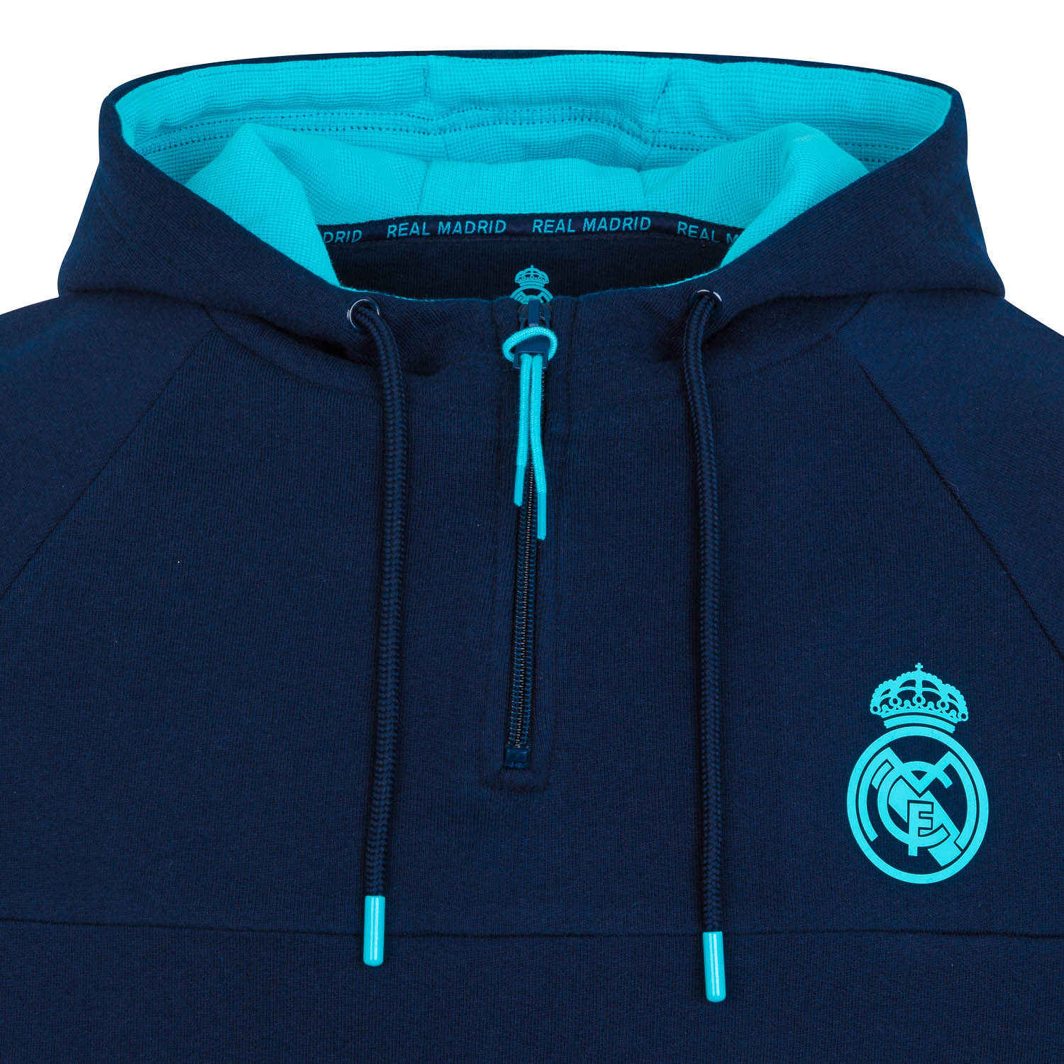 Sudadera Madrid Sky Hombre Cremallera Parcial Azul - Image 5