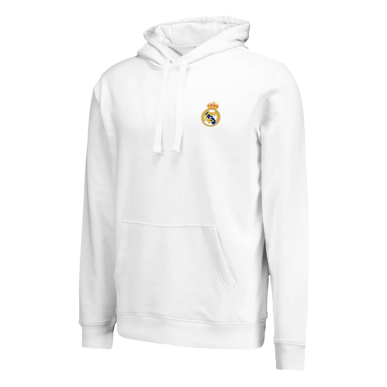 Sudadera Capucha Blanca Hombre ECO Essentials Real Madrid Escudo Color - Image 2