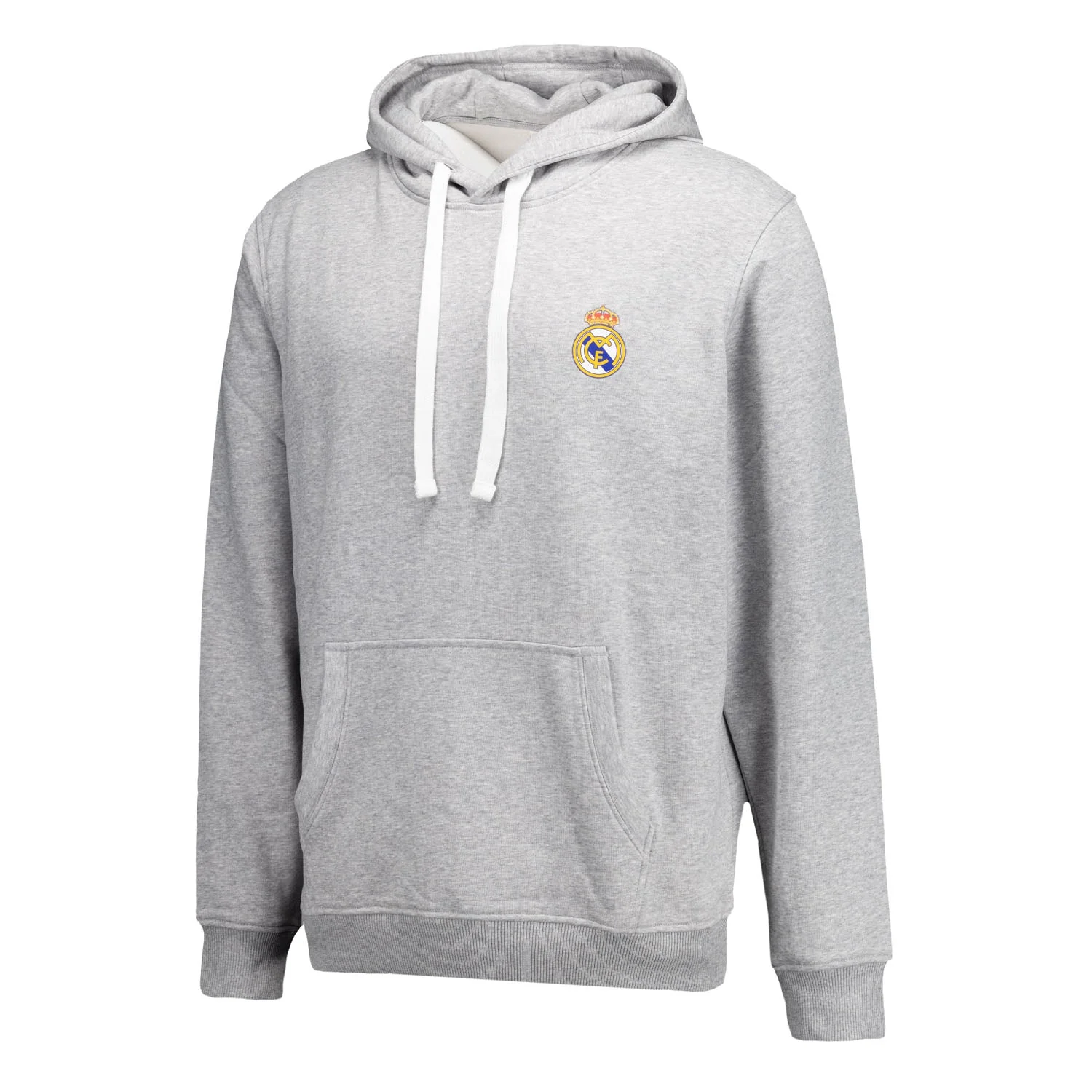 Sudadera Capucha Gris Hombre ECO Essentials Real Madrid Escudo Color - Image 2