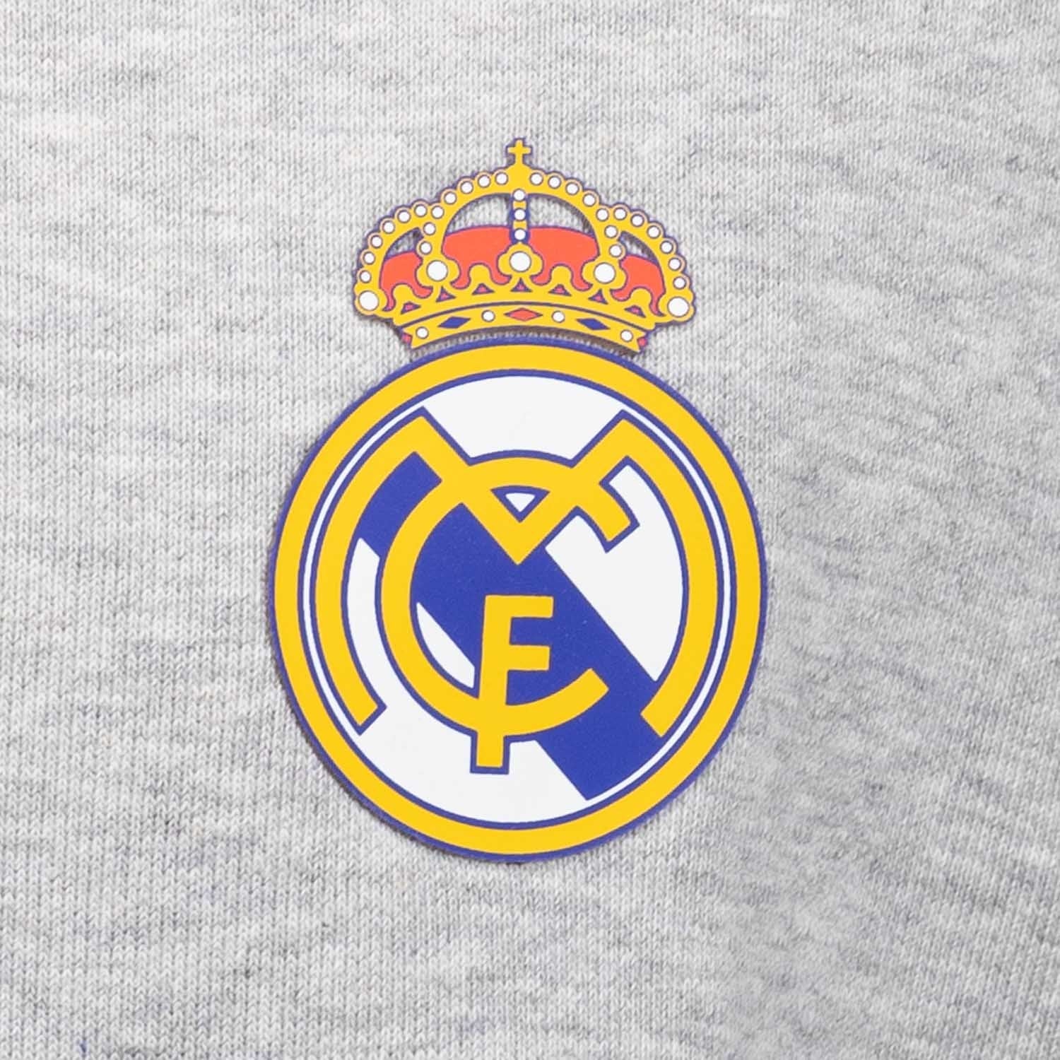 Sudadera Capucha Gris Hombre ECO Essentials Real Madrid Escudo Color - Image 4