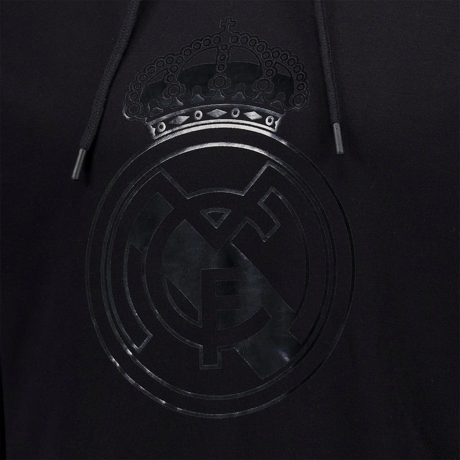 Sudadera Capucha Hombre Blackout Escudo Negra Real Madrid - Image 5