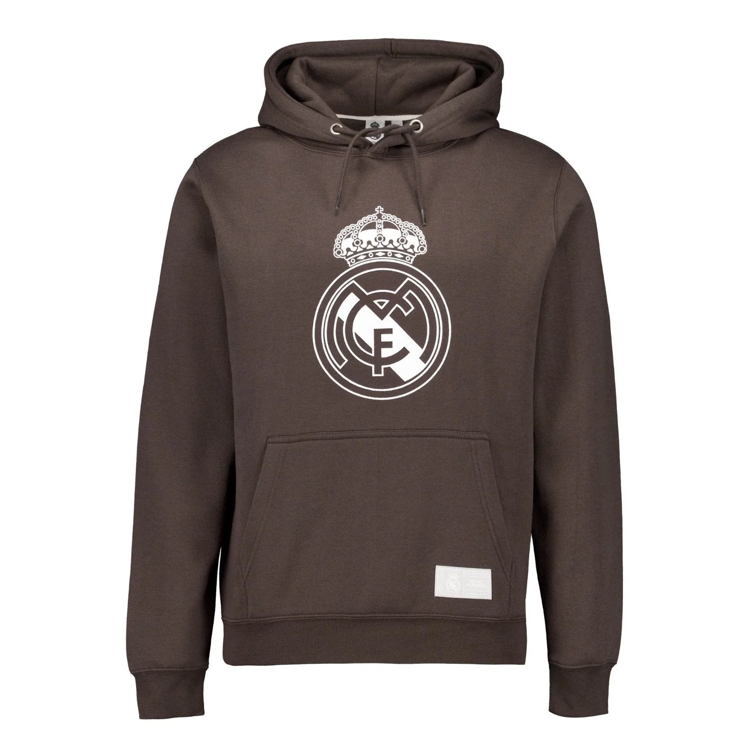 Sudadera Capucha Hombre Color Crest Marrón Oscuro Real Madrid