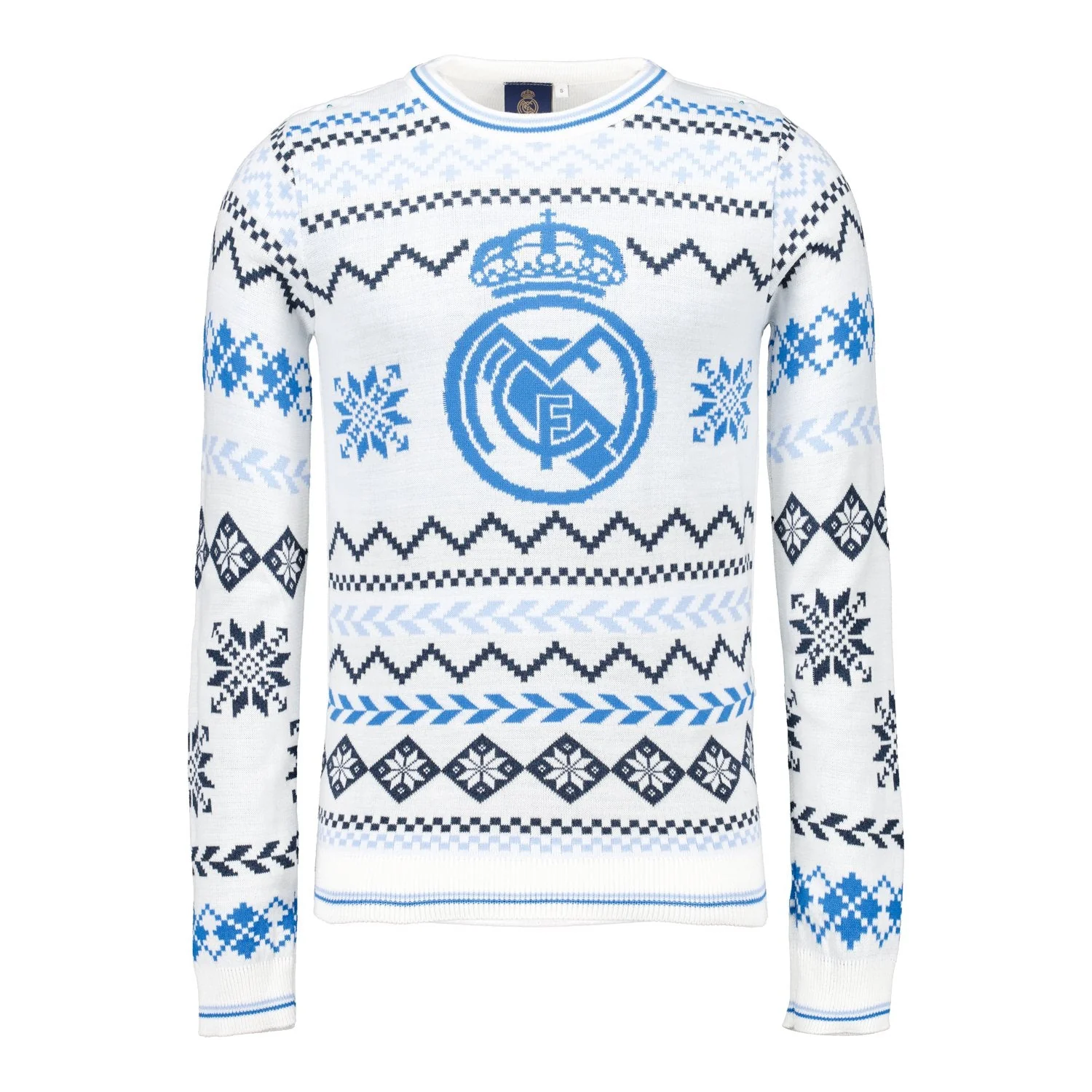 Jersey Navideño Hombre Escudo Blanco