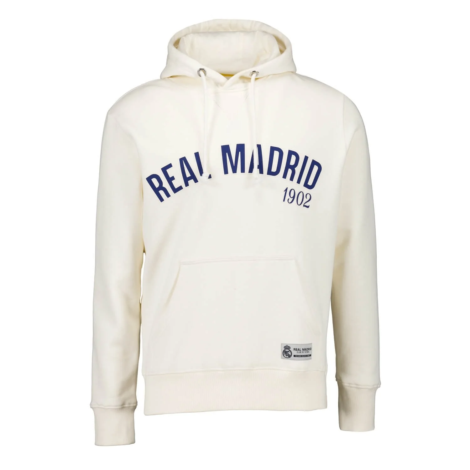 Sudadera Capucha Hombre Baseball Blanca Real Madrid