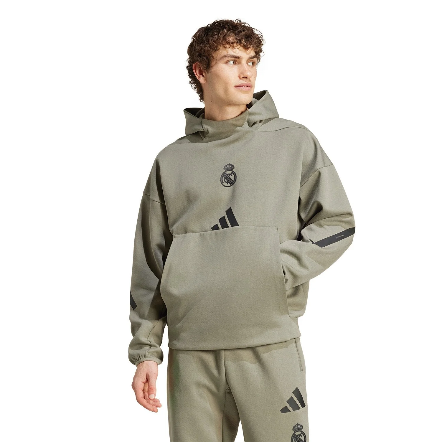 Sudadera con capucha Hombre adidas Real Urban Kakhi - Image 2