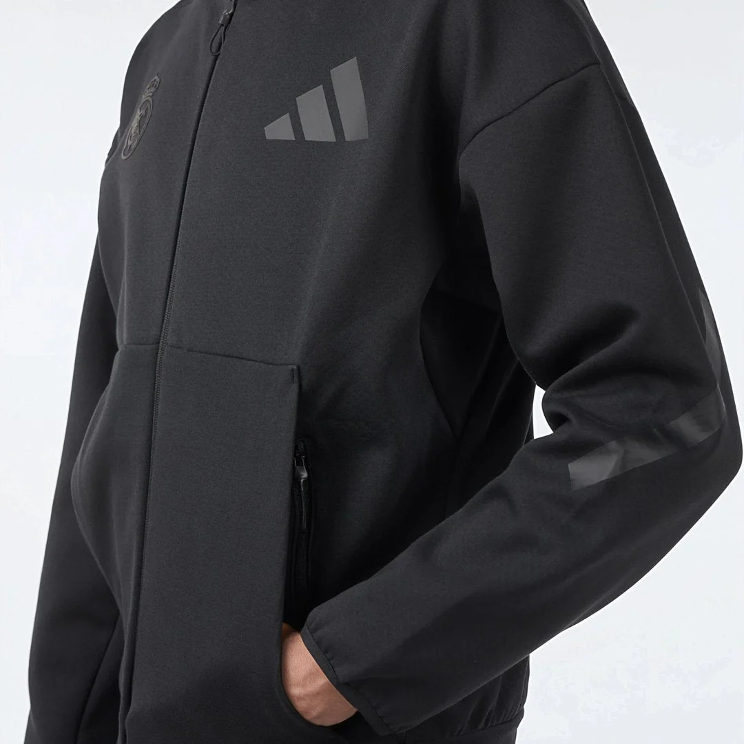 Chaqueta Cremallera Hombre adidas Real Urban Negra - Image 5
