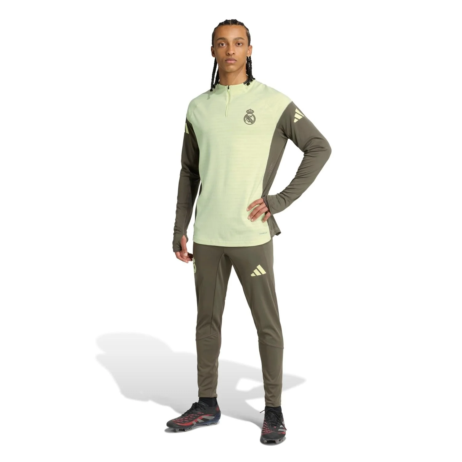 Sudadera Pro Hombre adidas Entrenamiento 25/26 Verde Lima - Image 6