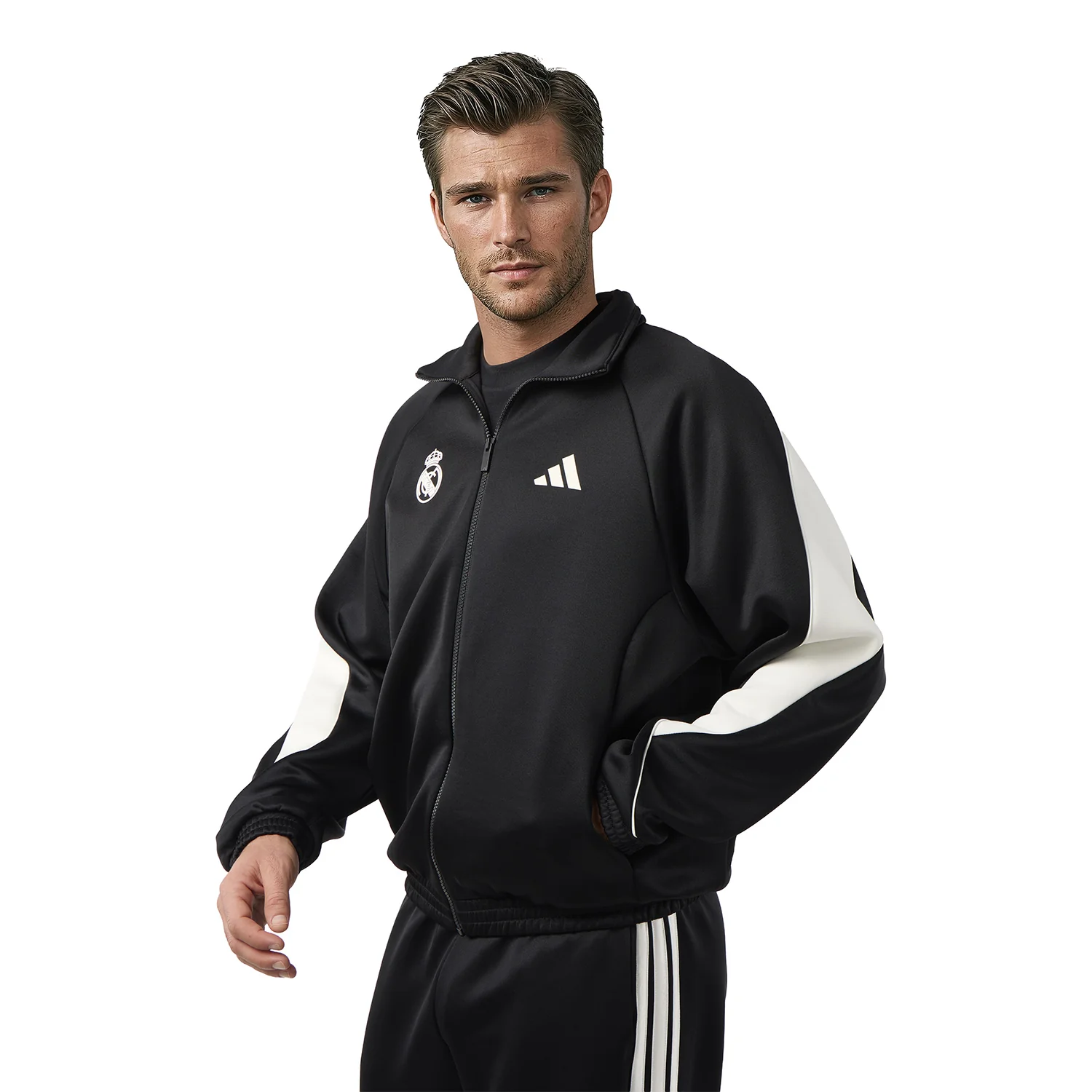 Chaqueta Chándal Hombre adidas Stadium Negra - Image 3