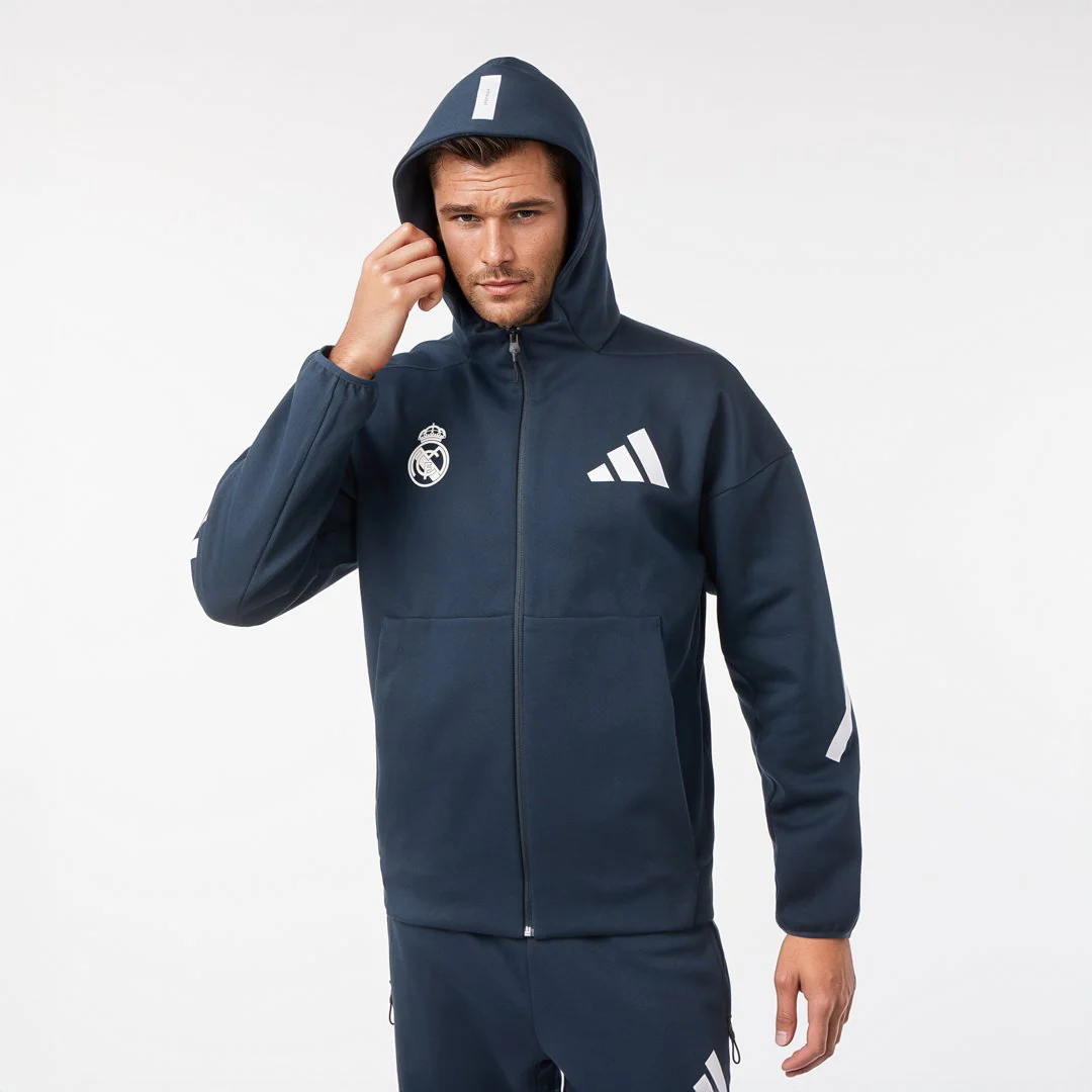 Chaqueta Cremallera Hombre adidas Real Urban Azul Marino - Image 3