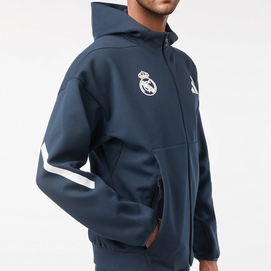 Chaqueta Cremallera Hombre adidas Real Urban Azul Marino - Image 4