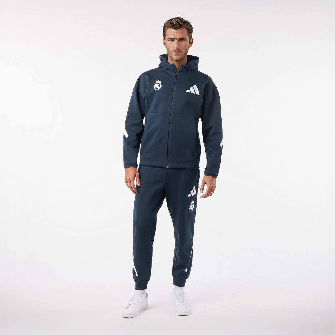 Chaqueta Cremallera Hombre adidas Real Urban Azul Marino - Image 6