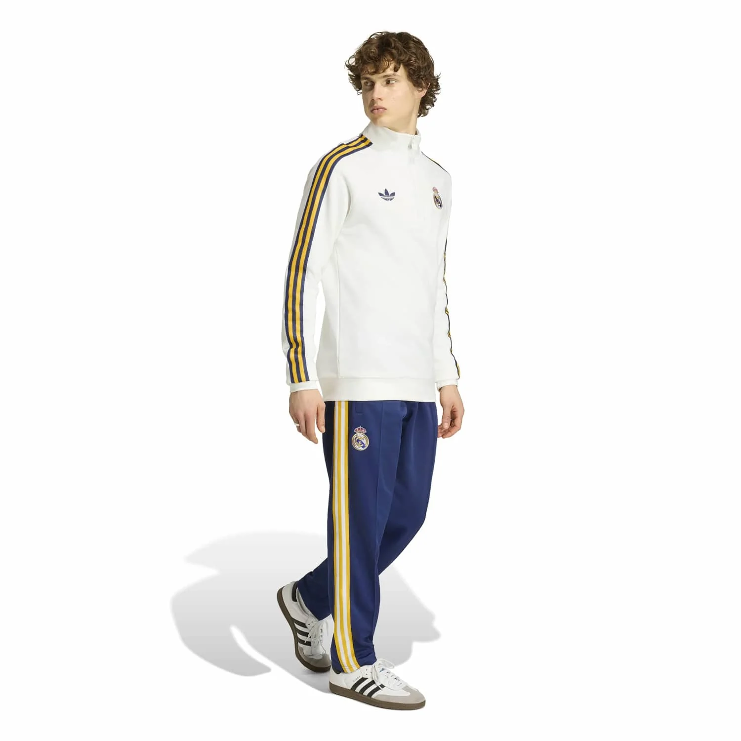 Sudadera Media Cremallera Hombre adidas Originals 25/26 Blanca - Image 4
