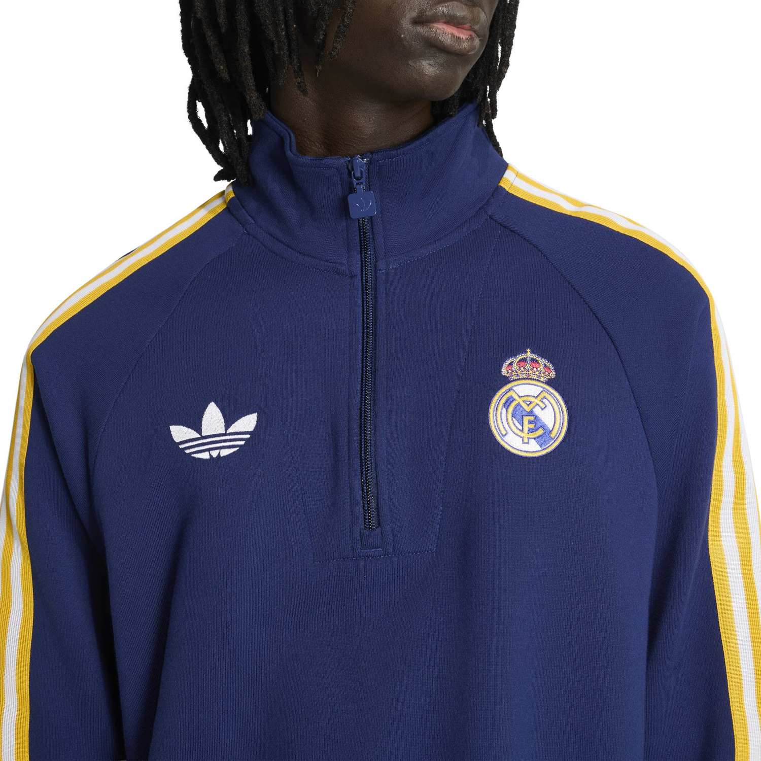 Sudadera Media Cremallera Hombre adidas Originals 25/26 Azul Marino - Image 4