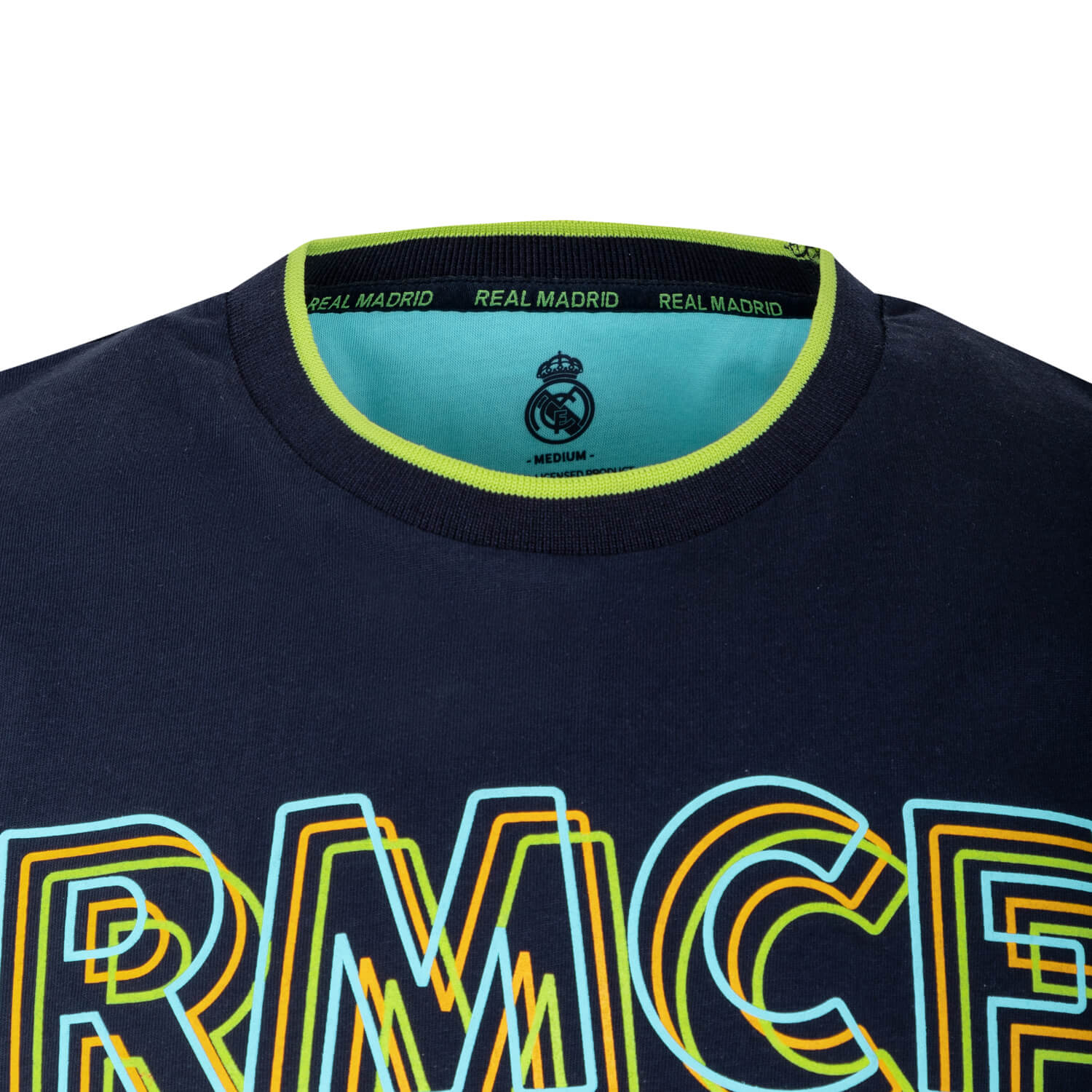 Bernabéu Neon Lights Camiseta Hombre Bordado RMCF Azul - Image 5