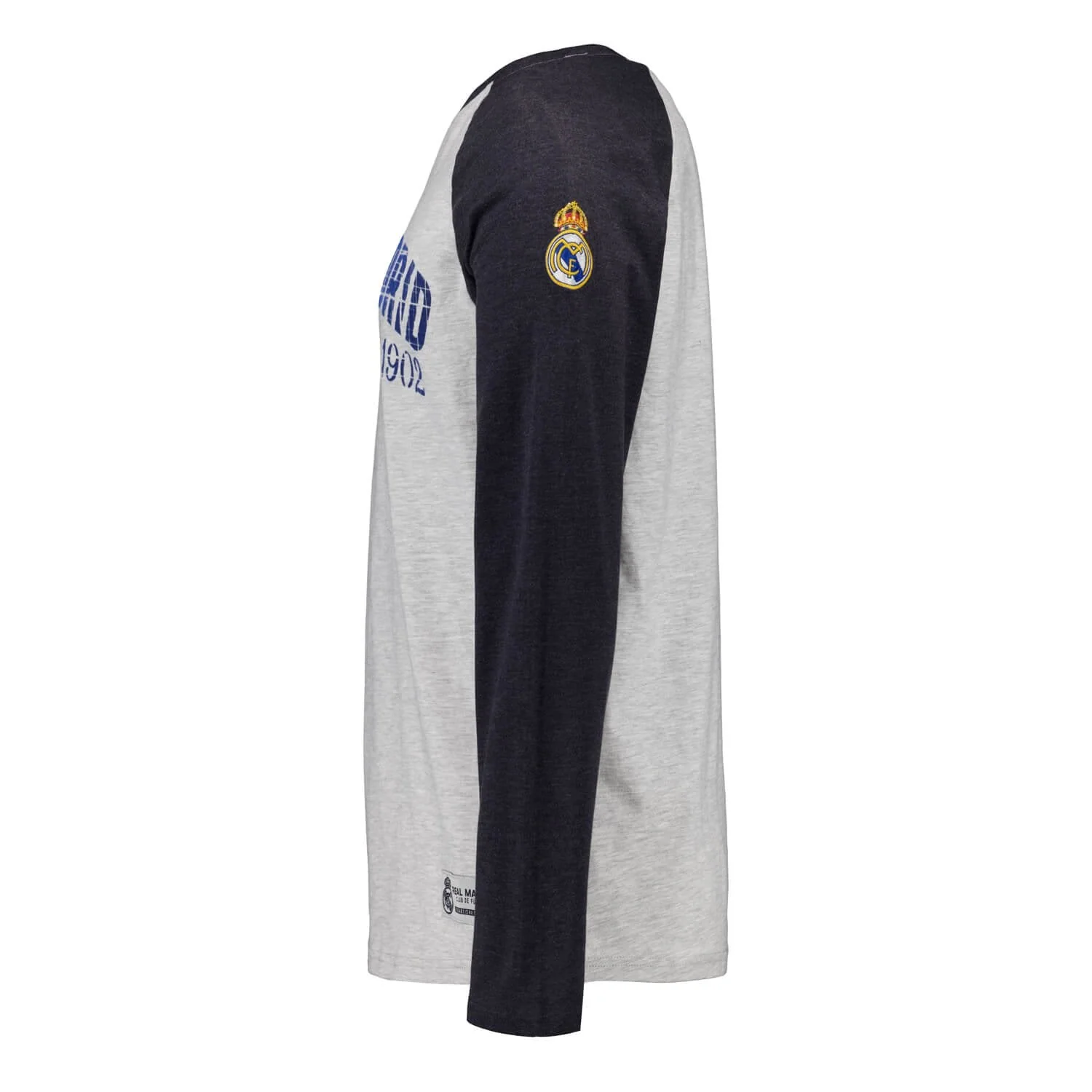 Camiseta Manga Larga Hombre Baseball Gris Real Madrid - Image 3
