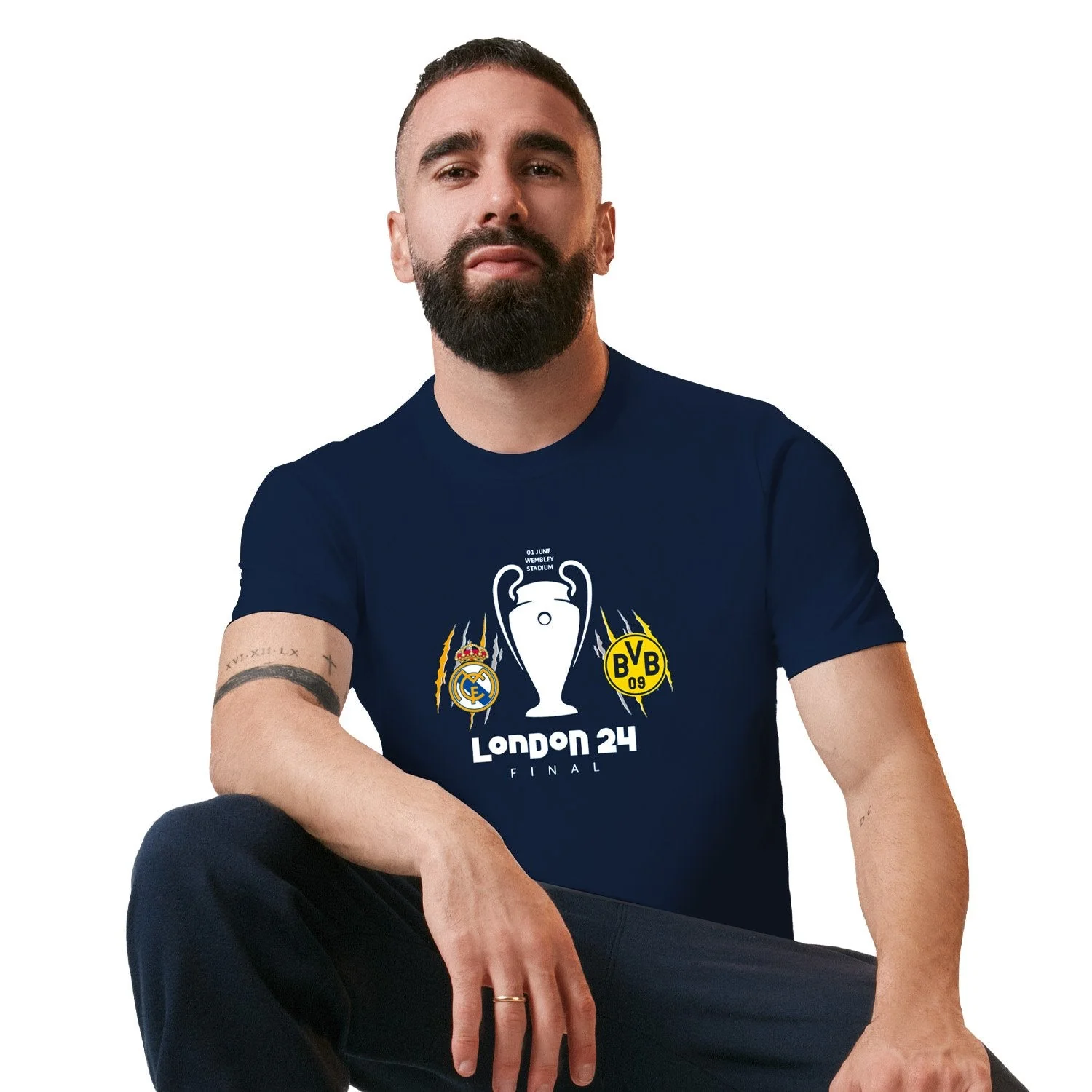 Camiseta Friendship Hombre UCL Final Londres 24 Azul Marino - Image 3
