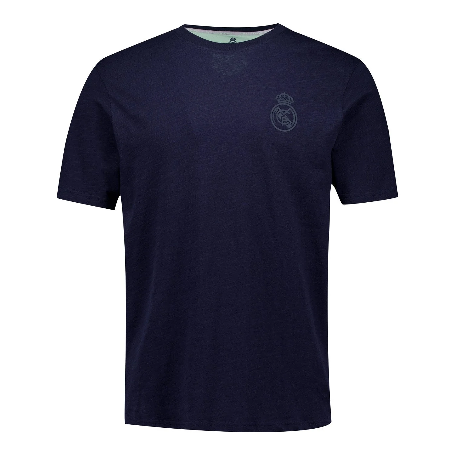 Camiseta Hombre Algodon Slub Azul Marino Real Madrid