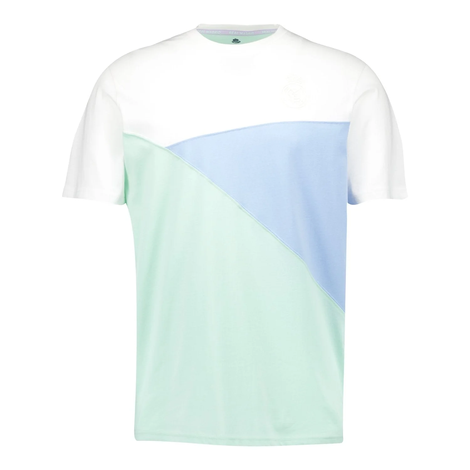 Camiseta Hombre Bloques Multicolor Real Madrid