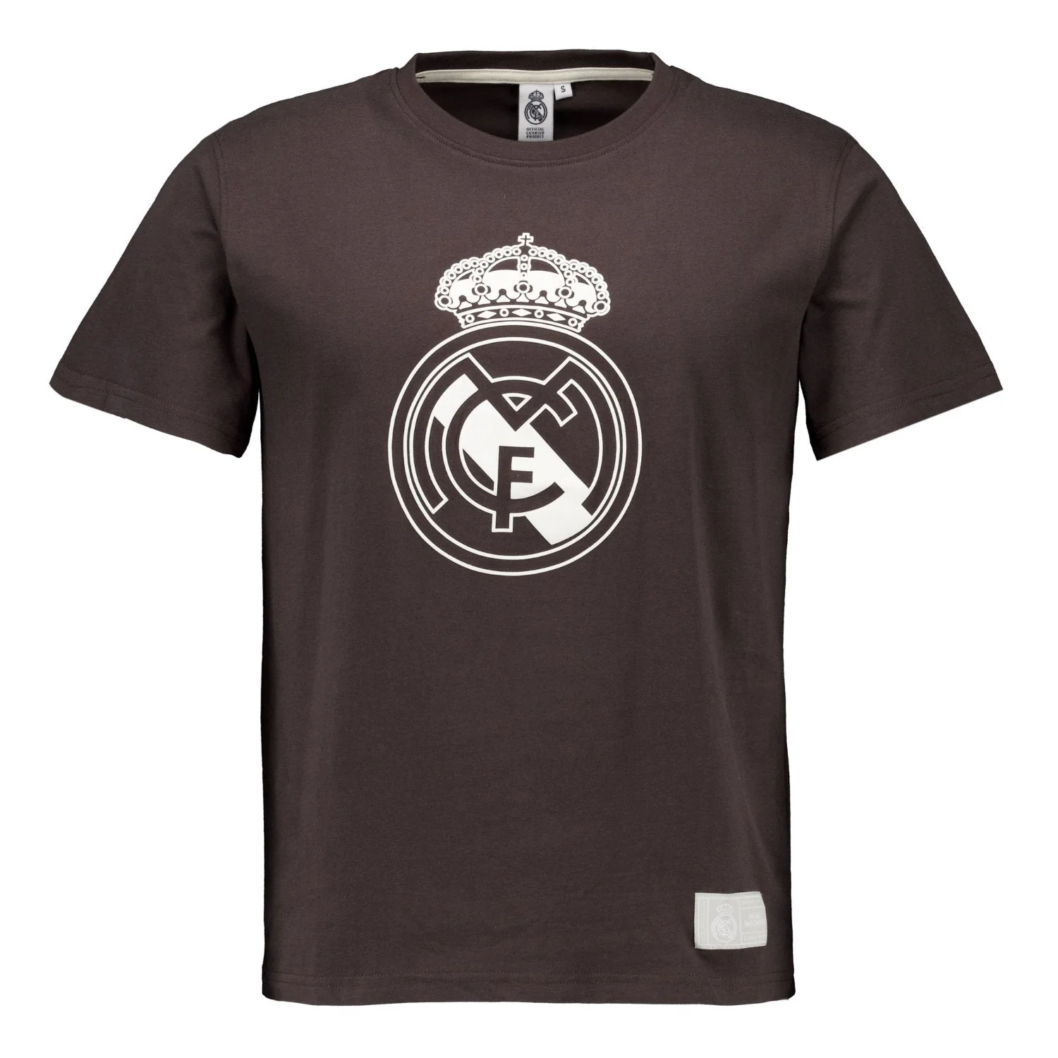 Camiseta Hombre Color Crest Marrón Oscuro Real Madrid