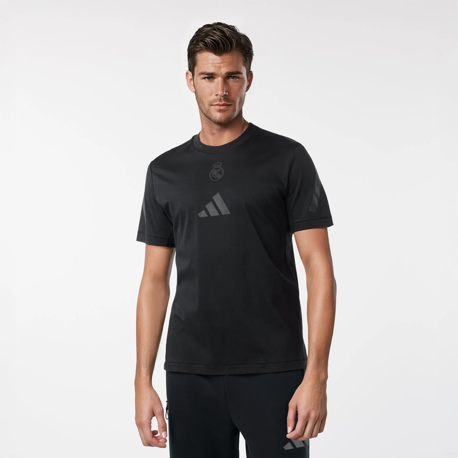 Camiseta Hombre adidas Real Urban Negra - Image 3