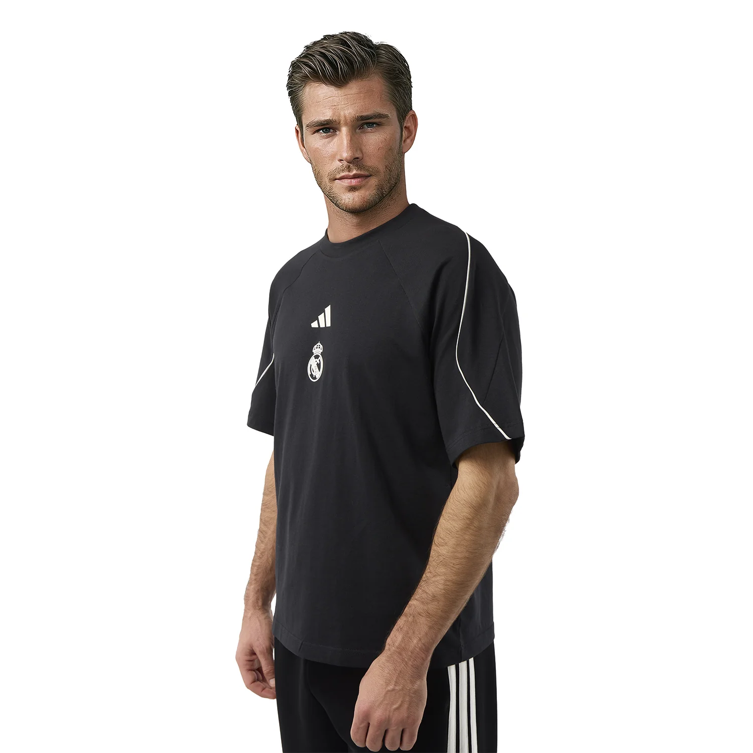 Camiseta Hombre adidas Stadium Negra - Image 4