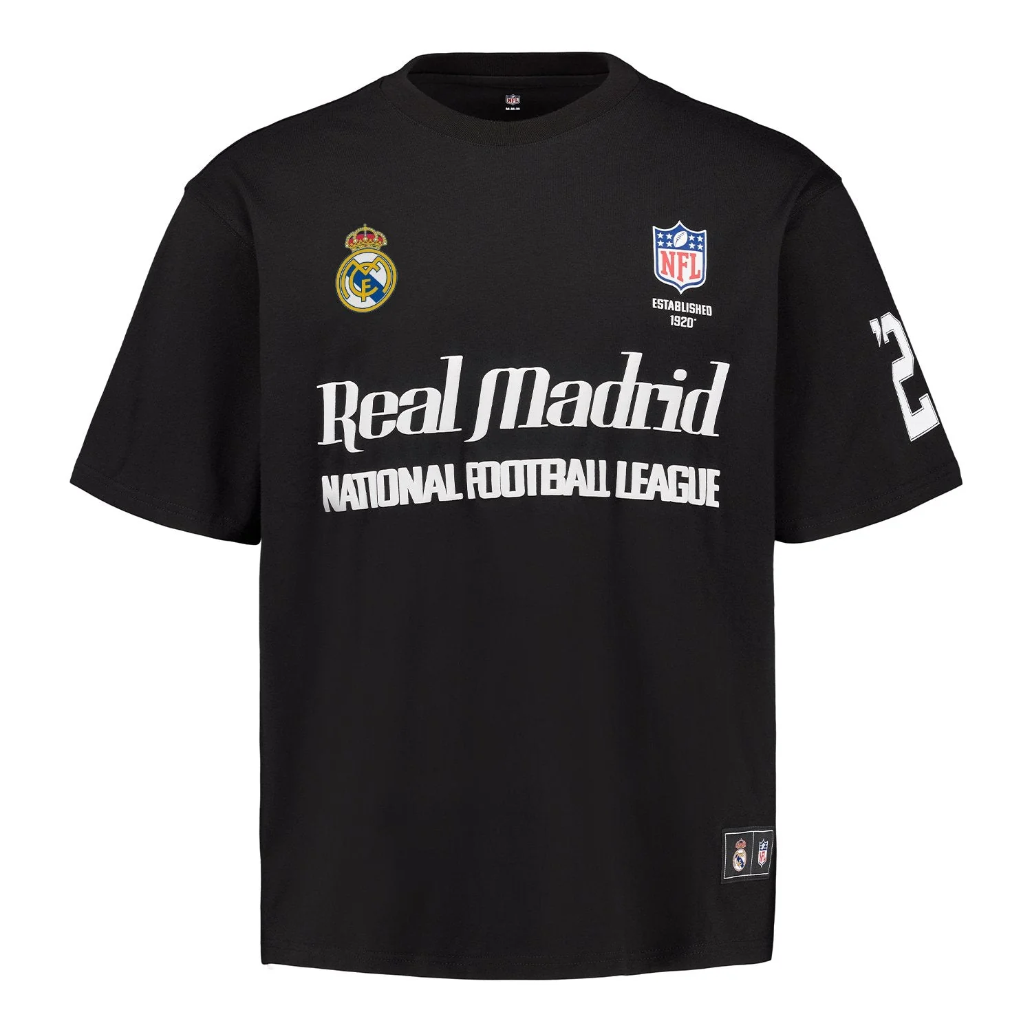 Camiseta Hombre Real Madrid x NFL Negra