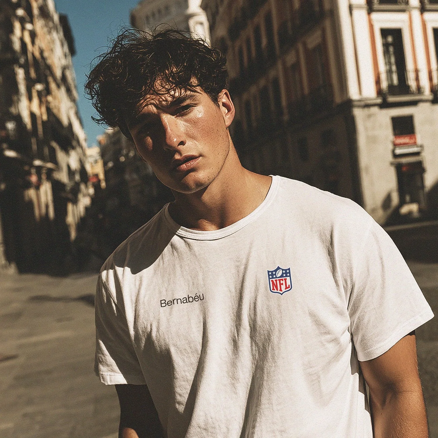 Camiseta Hombre Bernabéu x NFL Escudo Blanca - Image 3